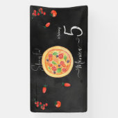 おもしろいスライス、ピザ誕生日 横断幕 (縦)