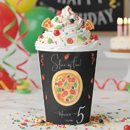 おもしろいスライス、ピザ誕生日 紙コップ