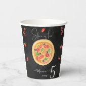 おもしろいスライス、ピザ誕生日 紙コップ (裏面)