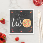 おもしろいスライス、2番目の誕生日 スタンダードランチョンナプキン (インサイチュ)