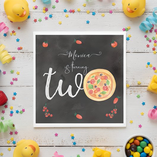 おもしろいスライス、2番目の誕生日 スタンダードランチョンナプキン