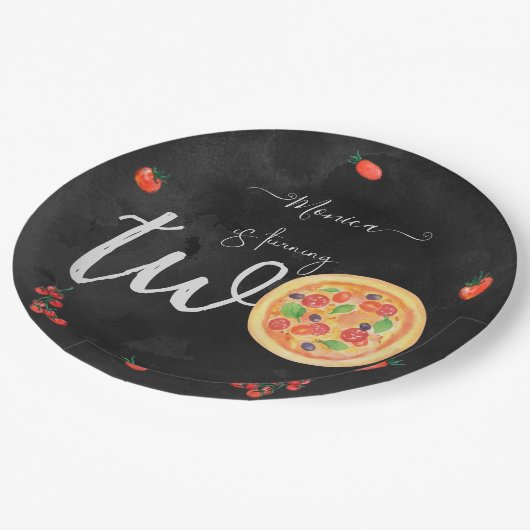 おもしろいスライス、2番目の誕生日 ペーパープレート (アングル)