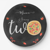 おもしろいスライス、2番目の誕生日 ペーパープレート (正面)