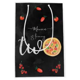 おもしろいスライス、2番目の誕生日 ミディアムペーパーバッグ