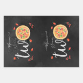 おもしろいスライス、2番目の誕生日 ラッピングペーパーシート (正面)