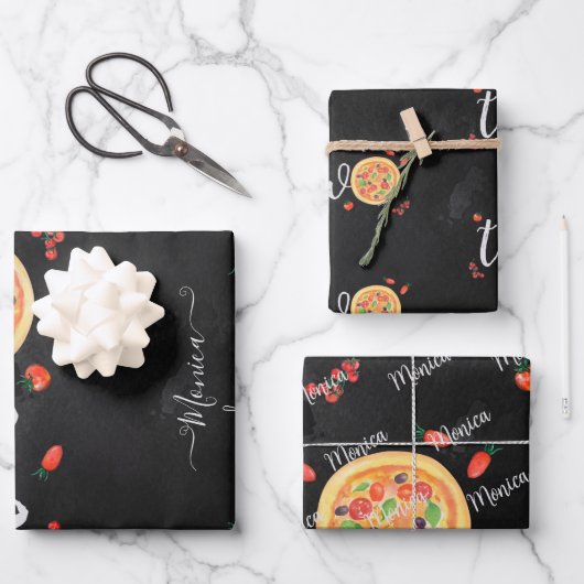 おもしろいスライス、2番目の誕生日 ラッピングペーパーシート (正面)