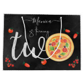 おもしろいスライス、2番目の誕生日 ラージペーパーバッグ (裏面)