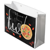 おもしろいスライス、2番目の誕生日 ラージペーパーバッグ (正面アングル)