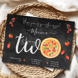 おもしろいスライス、2番目の誕生日 招待状