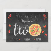 おもしろいスライス、2番目の誕生日 招待状 (正面)