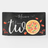 おもしろいスライス、2番目の誕生日 横断幕 (横)