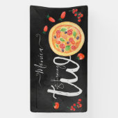 おもしろいスライス、2番目の誕生日 横断幕 (縦)