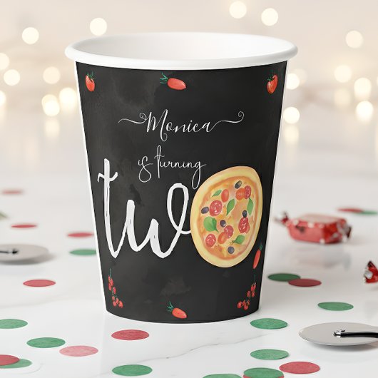 おもしろいスライス、2番目の誕生日 紙コップ