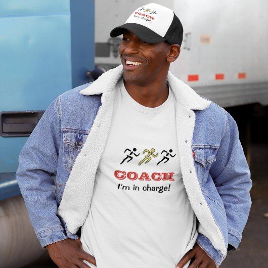 おもしろいスランニングポーツコーチカスタム文字 Tシャツ
