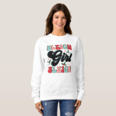 おもしろいスレイガールスレイホワイトスウェットシャツ スウェットシャツ (正面フル)