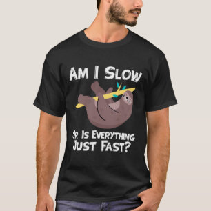 おもしろいスロスことわざが遅いか、全てが速い Tシャツ