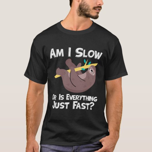 おもしろいスロスことわざが遅いか、全てが速い Tシャツ (正面)