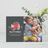 おもしろいスロスカラフルのクリスマス写真 シーズンカード (スタンド正面)