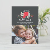 おもしろいスロスカラフルのクリスマス写真 シーズンカード (スタンド正面)