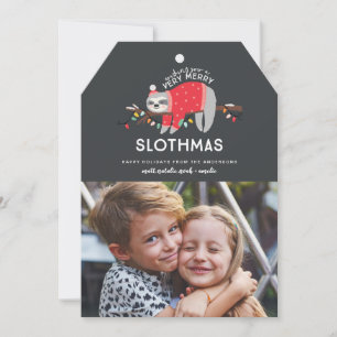 おもしろいスロスカラフルのクリスマス写真 シーズンカード