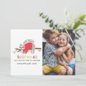 おもしろいスロスカラフルのクリスマス写真 シーズンカード (スタンド正面)