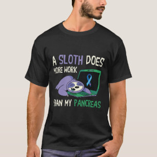 おもしろいスロース膵臓糖尿病認識度インスリンダイアブ Tシャツ