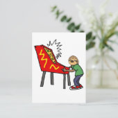 おもしろいスロ遊スのピンボール漫画 ポストカード (スタンド正面)