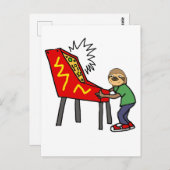 おもしろいスロ遊スのピンボール漫画 ポストカード (正面/裏面)