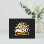 おもしろいスーパーヒーローナイトシフトナース評価 ポストカード (スタンド正面)