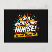 おもしろいスーパーヒーローナイトシフトナース評価 ポストカード (正面)