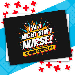 おもしろいスーパーヒーローナイトシフトナース評価 ポストカード