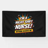 おもしろいスーパーヒーローナイトシフトナース評価 横断幕 (横)