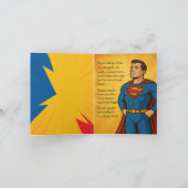 おもしろいスーパーヒーローパパ漫画父のデイカード サンキューカード (内部)