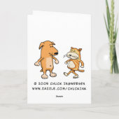 おもしろいスーパーヒーローパパ父の日 カード (裏面)