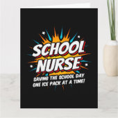 おもしろいスーパーヒーロー学校ナース評価 カード (正面)