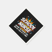 おもしろいスーパーヒーロー学校ナース評価 スタンダードカクテルナプキン (角)