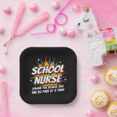 おもしろいスーパーヒーロー学校ナース評価 ペーパープレート (パーティー)