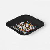 おもしろいスーパーヒーロー学校ナース評価 ペーパープレート (傾斜あり)