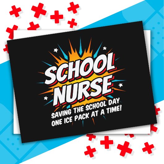 おもしろいスーパーヒーロー学校ナース評価 ポストカード