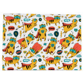 おもしろいスーパーヒーロー猫 ラージペーパーバッグ (裏面)