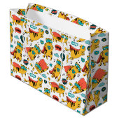 おもしろいスーパーヒーロー猫 ラージペーパーバッグ (裏面アングル)