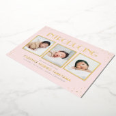 おもしろいス実在ナップストフォイル誕生のお知らせ 箔シーズンカード (回転した状態)