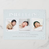 おもしろいス実在ナップストフォイル誕生のお知らせ 箔シーズンカード (正面)