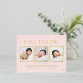 おもしろいス実在ナップツフォイルベビー発表葉書 箔シーズンポストカード (立ち正面)