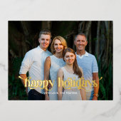 おもしろいス実在ワッシュホイルモダンホリデーカード葉書 箔シーズンポストカード (正面)