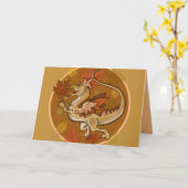 おもしろいス葉ドラゴン カード (黄色い花)