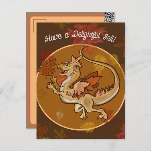 おもしろいス葉ドラゴン シーズンポストカード (正面/裏面)