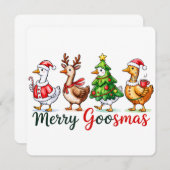 おもしろいス間抜けグース 招待状 (正面/裏面)