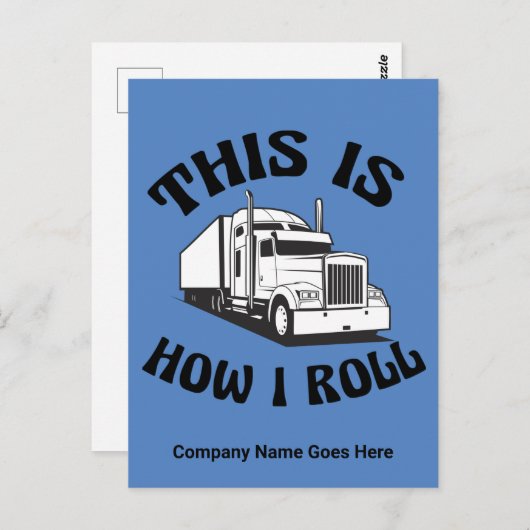 おもしろいセミトラックの運転私の転がカスタム ポストカード (正面/裏面)