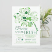 おもしろいセントパトリックの日バッシュディナーパーティー 招待状 (スタンド正面)